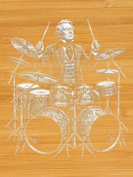 Millard Fillmore plays drums