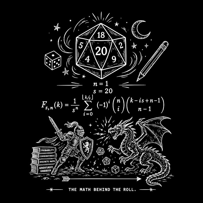 Role Play Math W20 Dice Shirt