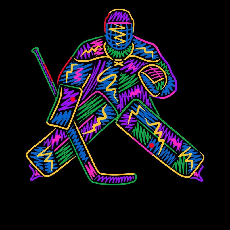 Eishockey Torwart Kinder Bunter Eishockeyspieler