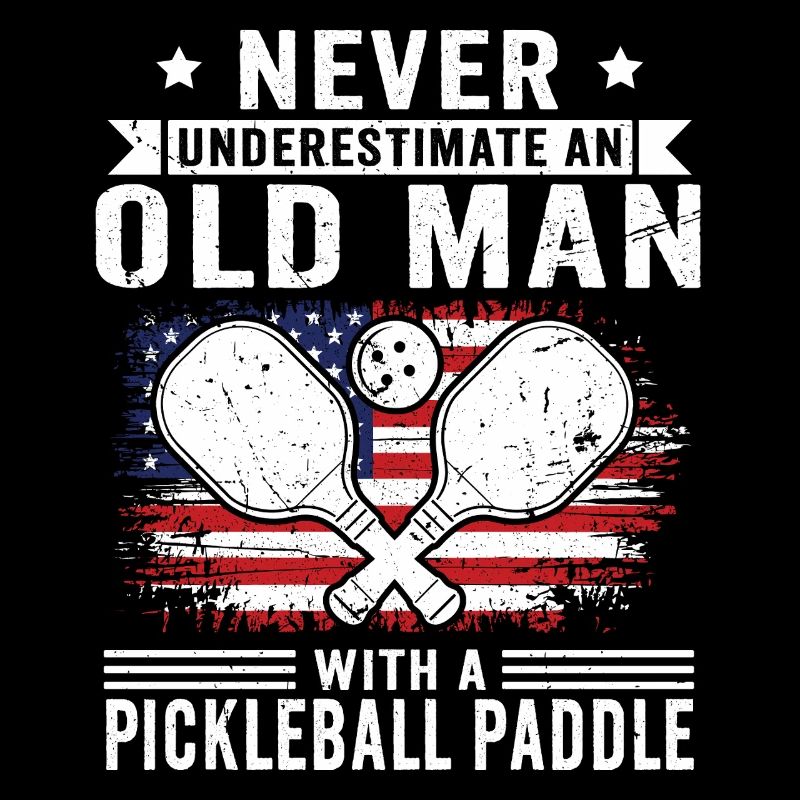 Nie unterschätzen: Alter Mann mit Pickleball
