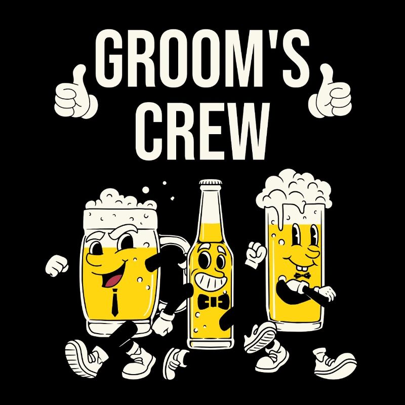 Funny Groom's Crew Beer