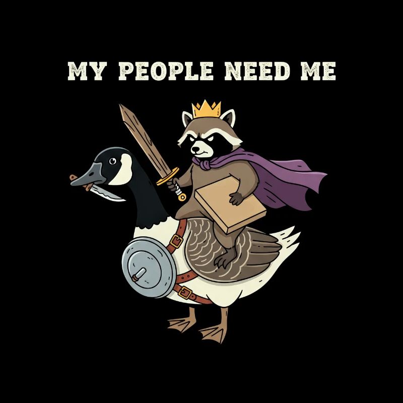 Waschbärkönig auf Duck Knight