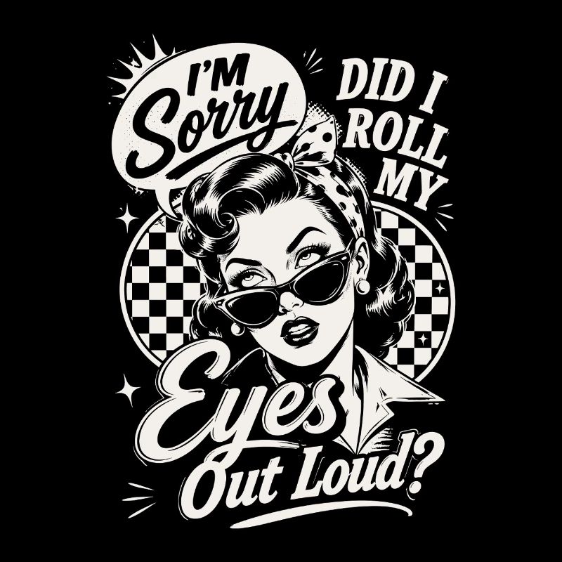 Eye Roll Pinup Humor