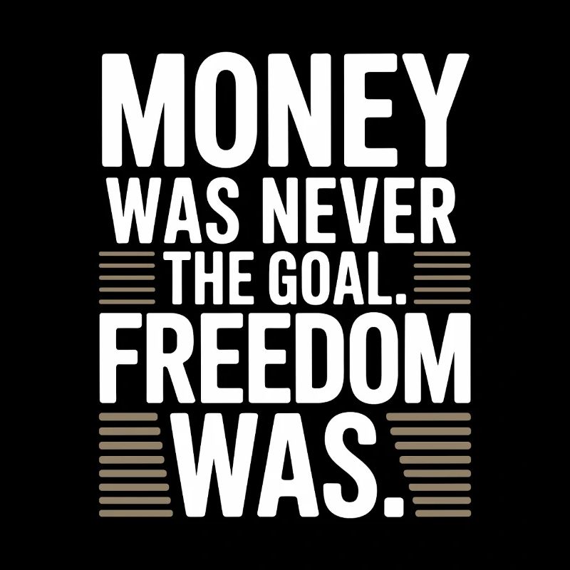 Objectif financier Esprit de liberté Entrepreneur Liberté