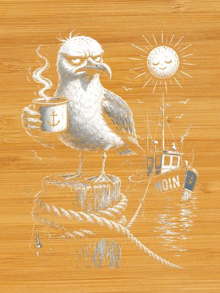 MOIN – Grumpy Seagull with Coffee