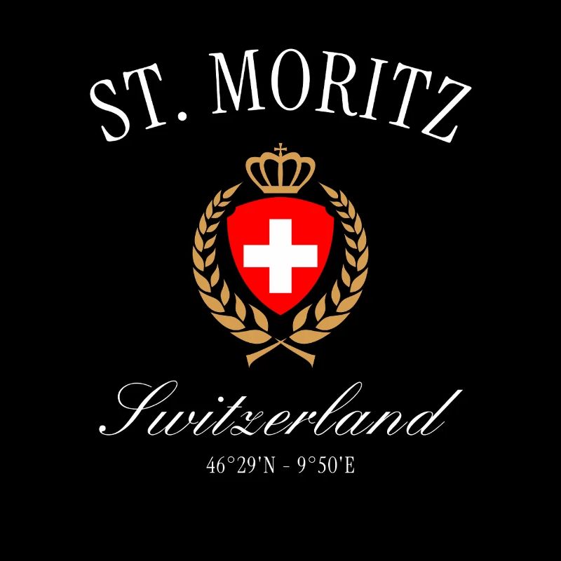 St. Moritz Schweiz Wappen Krone – Reise Souvenir