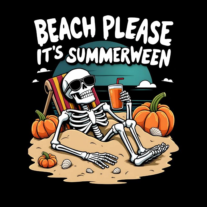 Beach Please Summerween Halloween