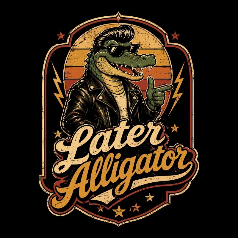 Plus tard Alligator Biker Alligator