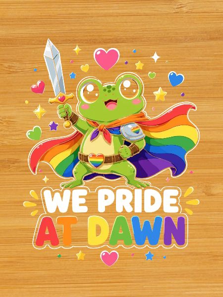 Froschheld Pride am Morgen