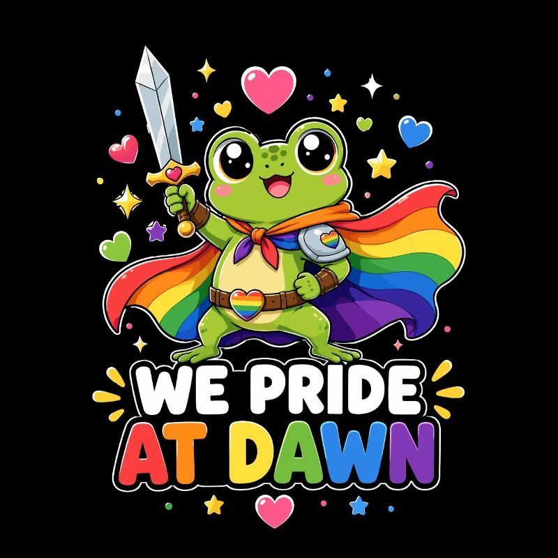 Froschheld Pride am Morgen