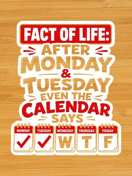After Monday Calendar Joke