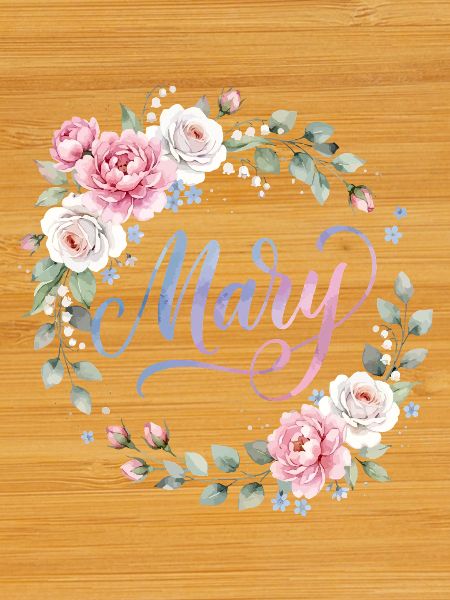Mary Blooming Name Wreath
