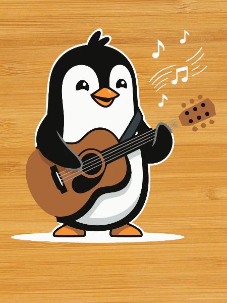 Penguin Guitar Music Funny