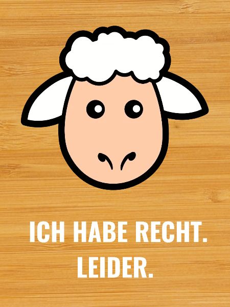 Ich habe Recht. Leider.