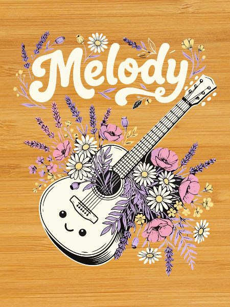 Melody Guitar Flowers Music