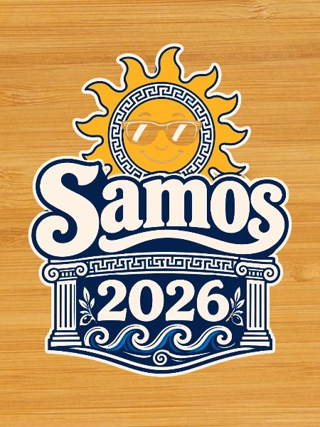 Samos 2026 Sun Symbol Logo
