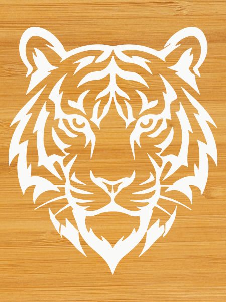 Stylized White Tiger Head