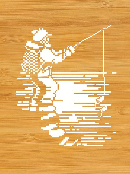 Pêche au pixel art
