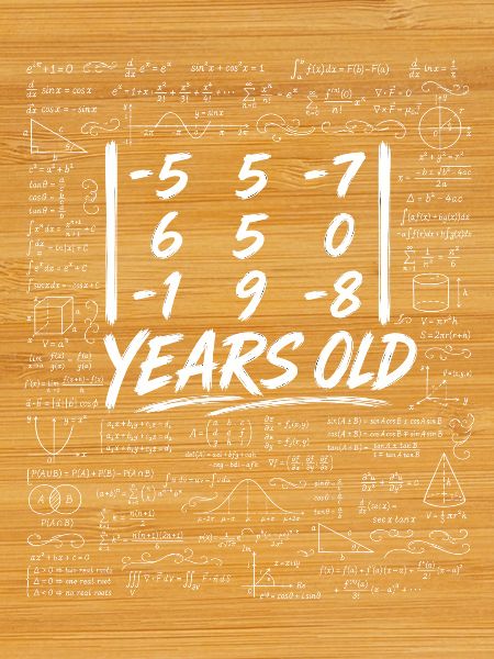 27. Jubiläum. Determinantenmatrix-Mathematik-Nerd lustig
