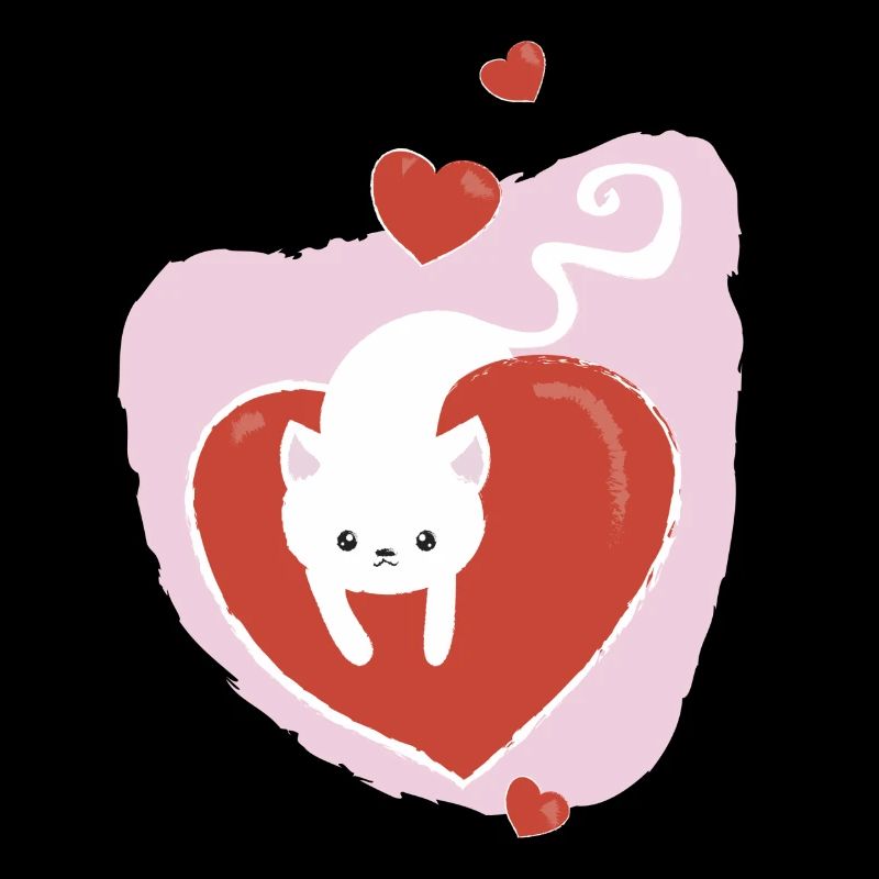 Chat d'amour blanc