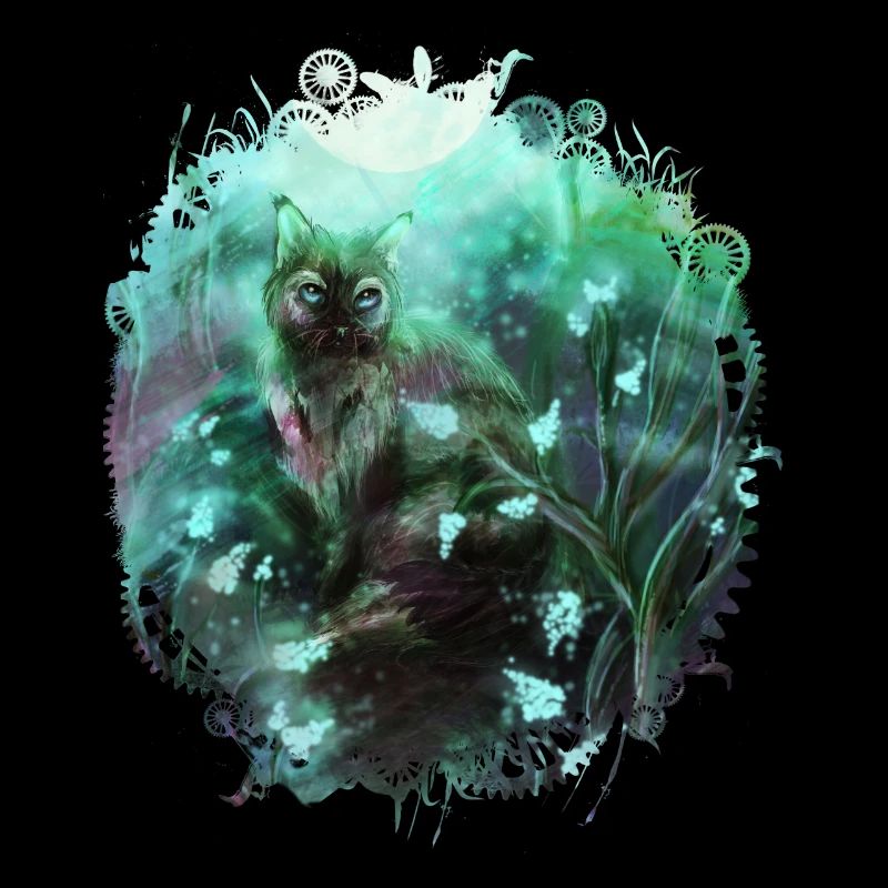 Cat in the magic forest