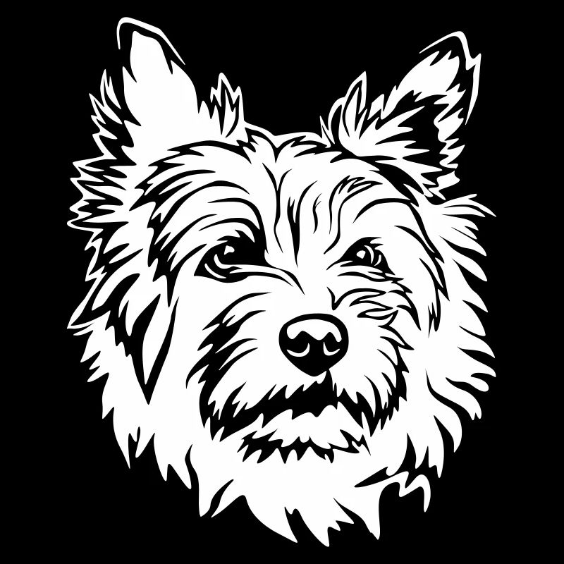 Cairn Terrier Head "Black Edition