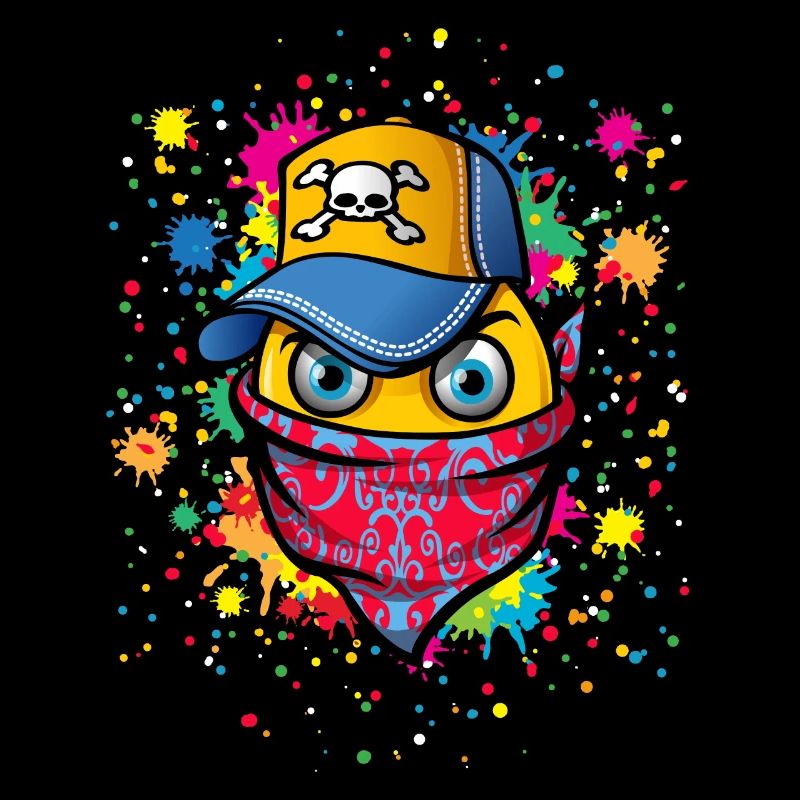 Maske und Graffitis