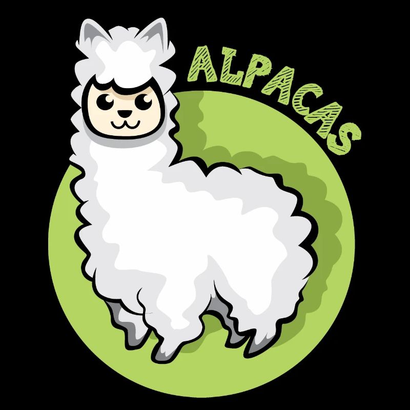 alpaca llama symbol comic cartoon cute alpaca icon