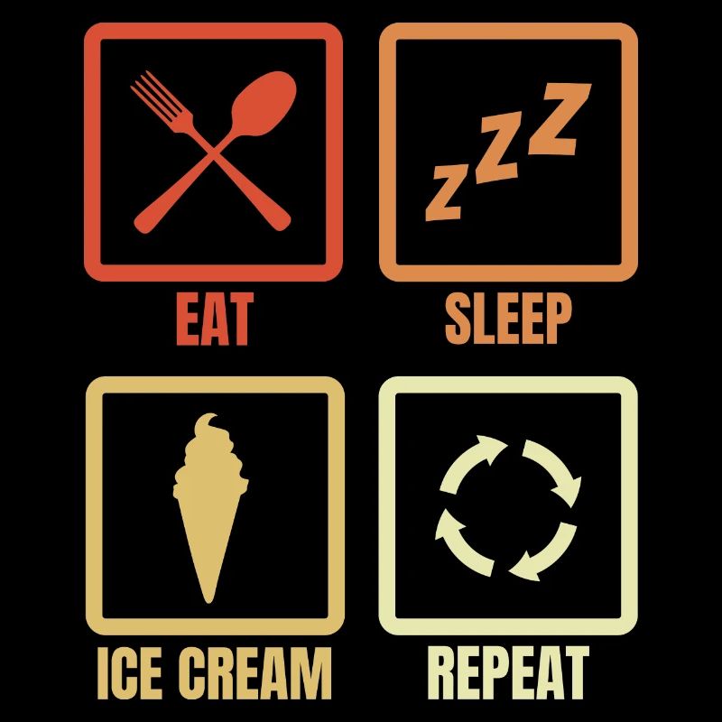 Manger de la crème glacée Sleep Répéter