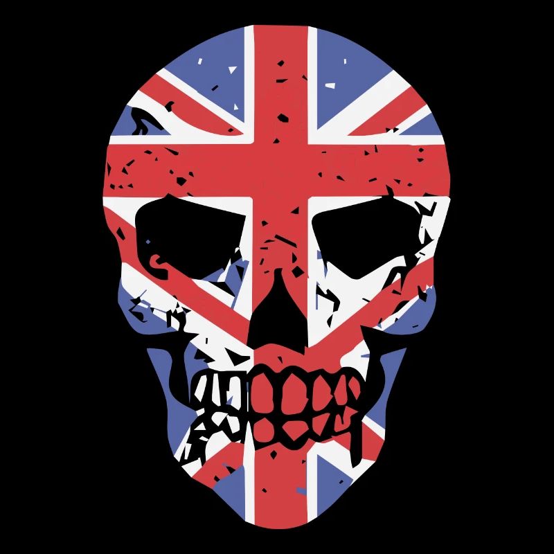 Skull with Union Jack Overlay
