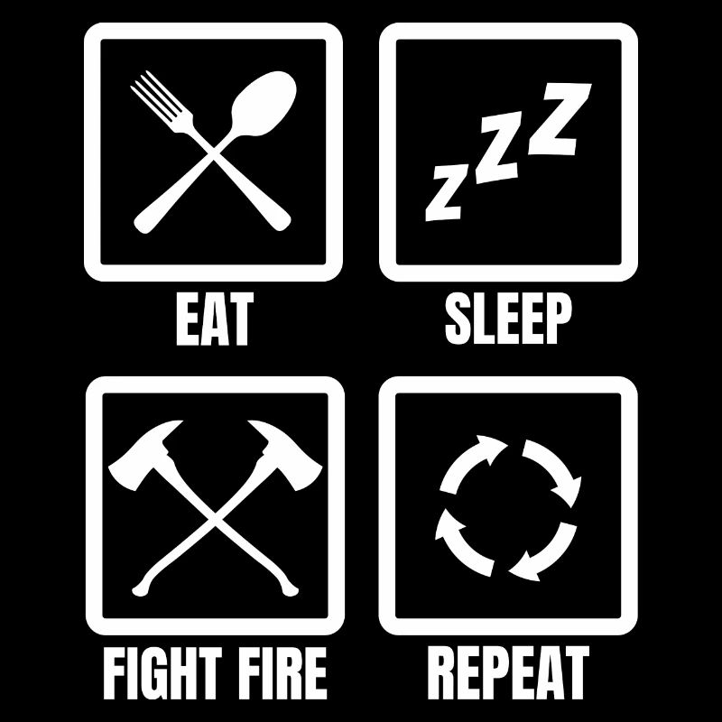 Manger, dormir, combattre le feu, répéter