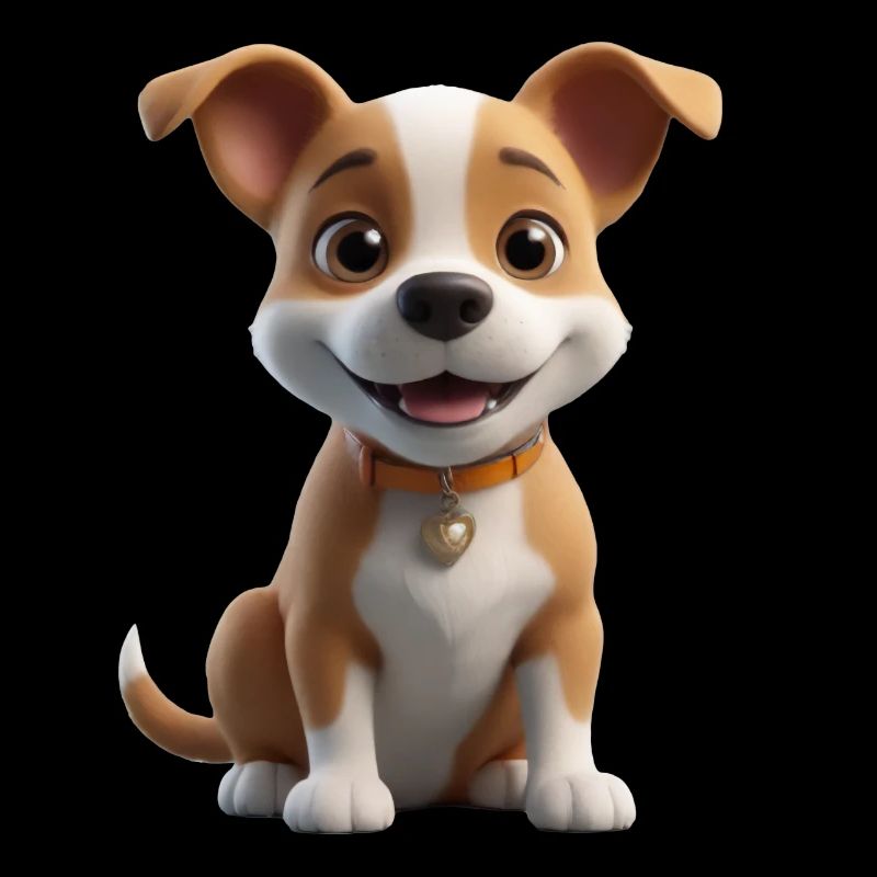 Chiot mignon avec cœur