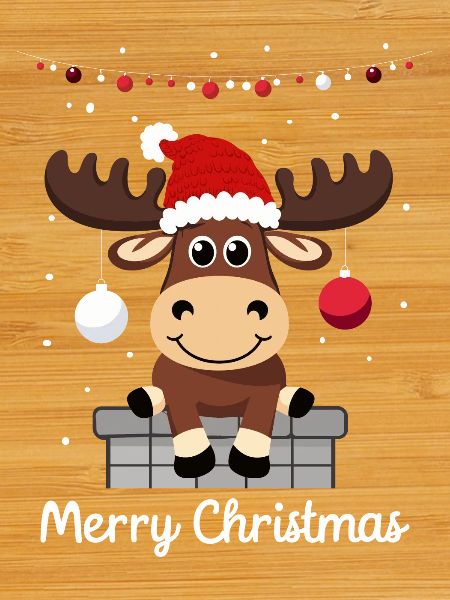 Sweet Christmas Moose
