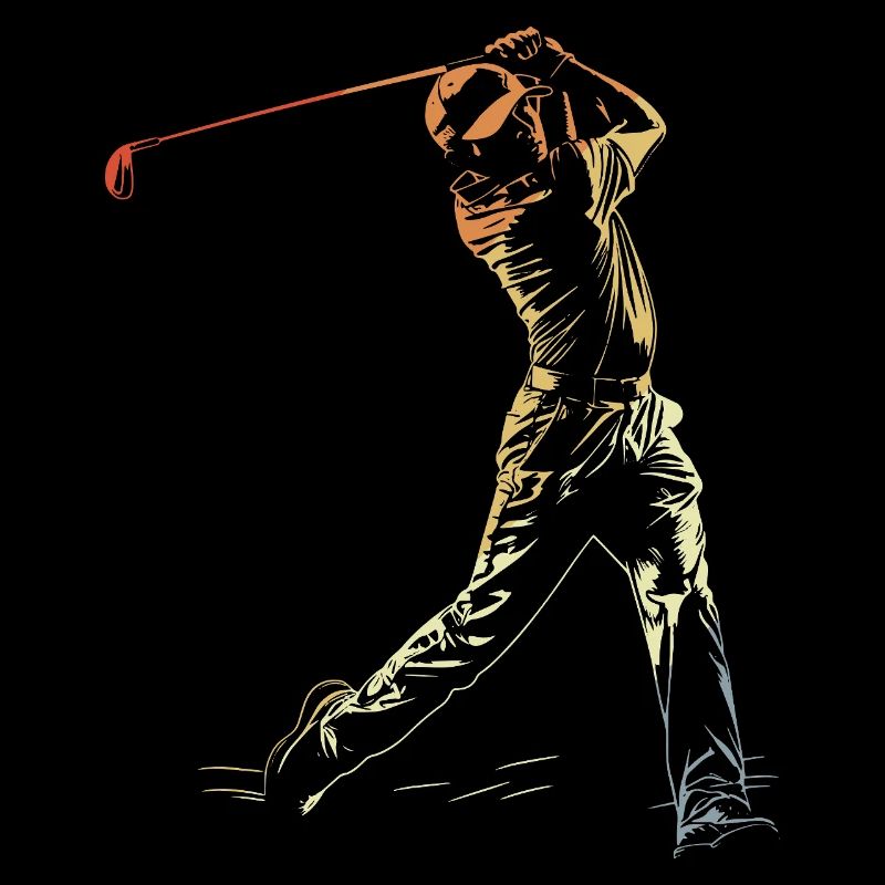 Golfer Graphic Vintage