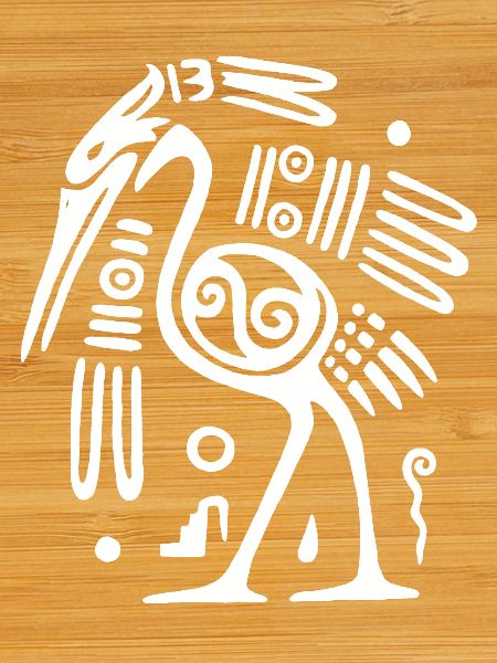 Oiseau totem blanc