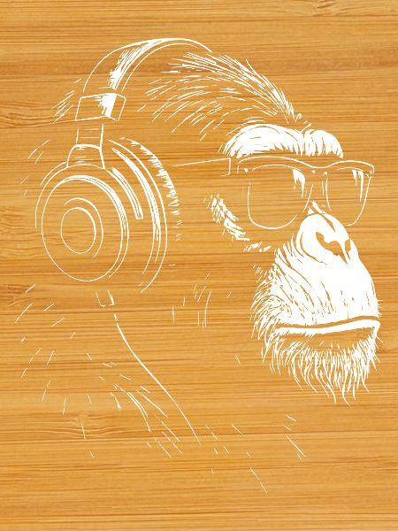 Headphone Monkey with Sunglasses
