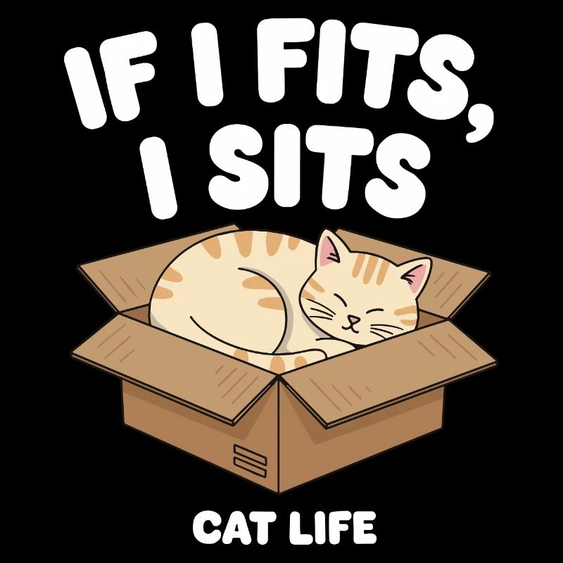 S’il convient, le chat s’assoit dans une boîte