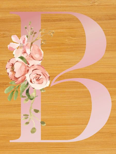 B Pastel Floral