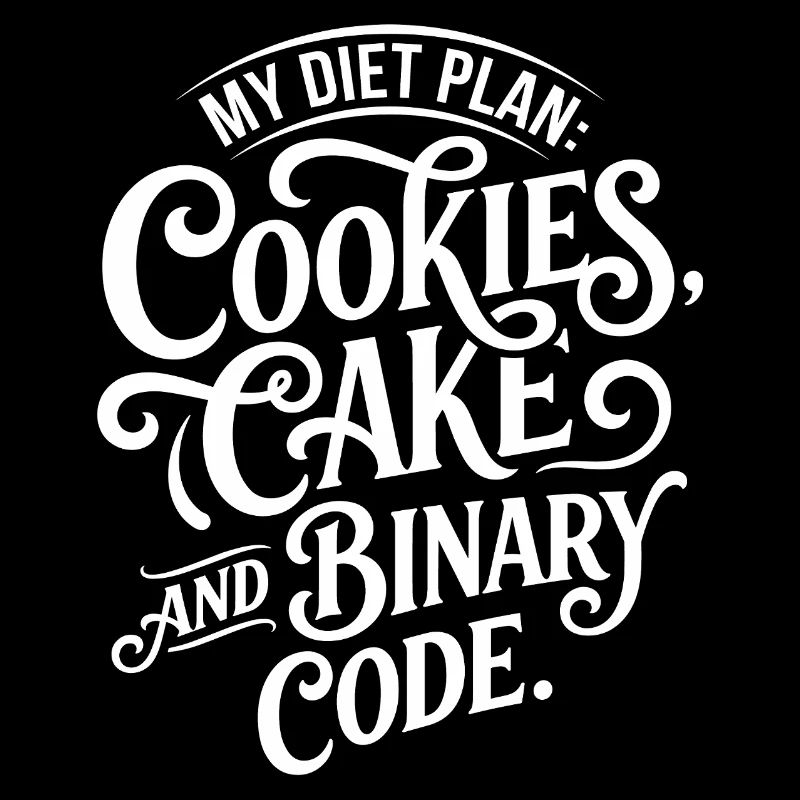 Cookies Cake Binary Code Design