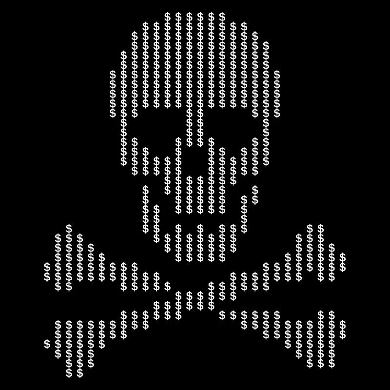 Skull Glyph Dot Crossbones