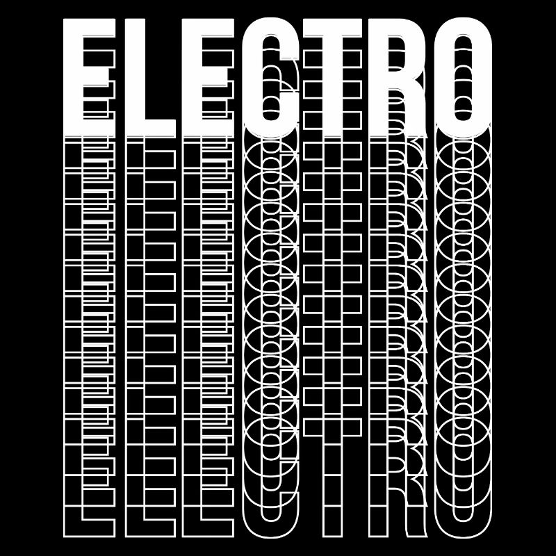 Electro music typography design logo