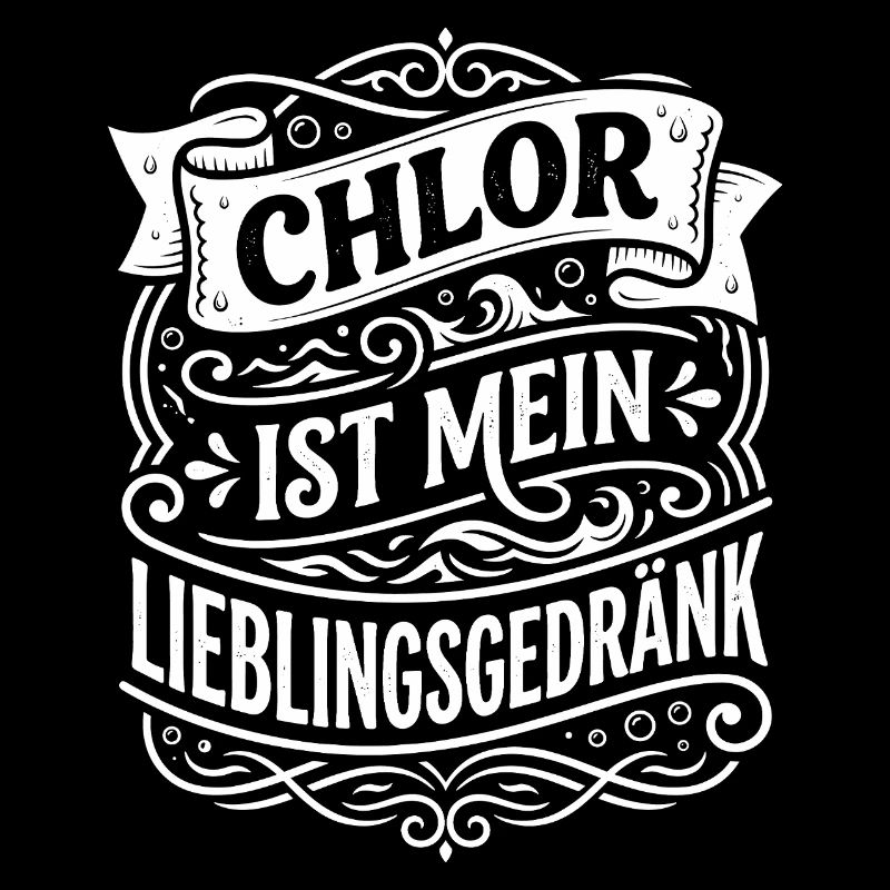 Le chlore est ma boisson préférée. Humour de natation