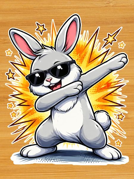 Dabbing Hase