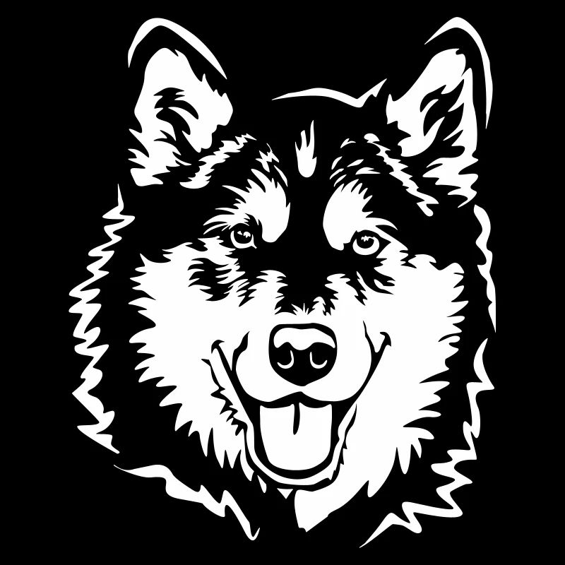Alaskan Malamute head "Black Edition"