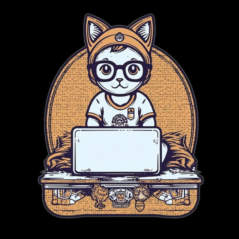 Techy Cat at Desk
