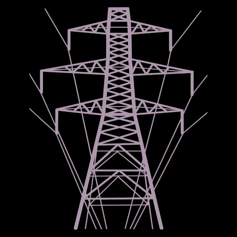 Silhouette de poteau électrique blanc
