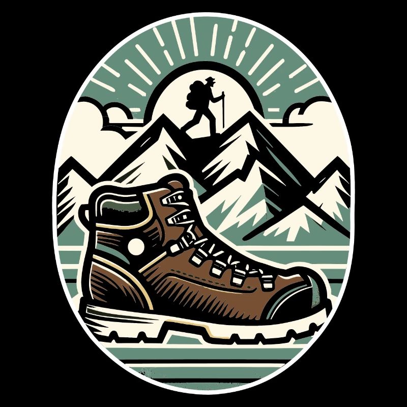 Drawing Hiker Bergwanderschuh