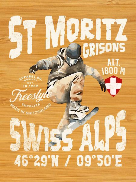 Swiss alpine and mountain skateboarder