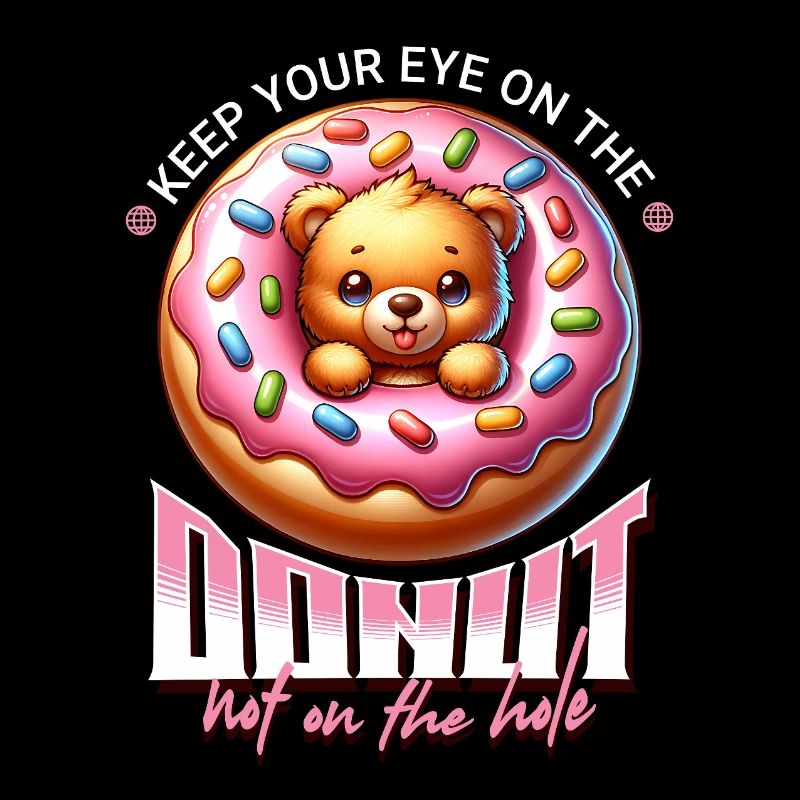 Donut bear motif with icing
