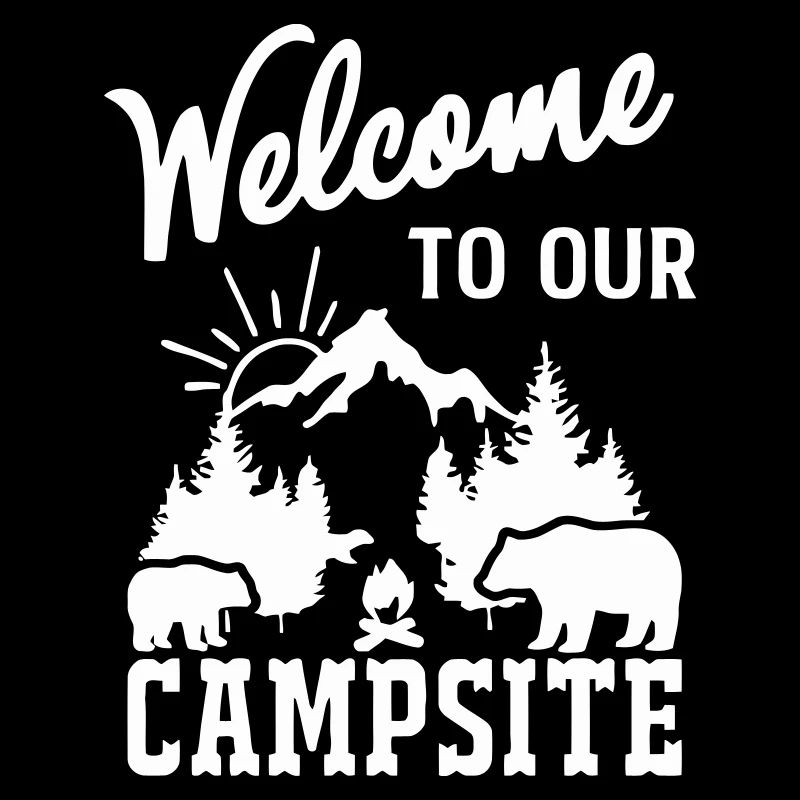 Mountain Nature Campfire Scene